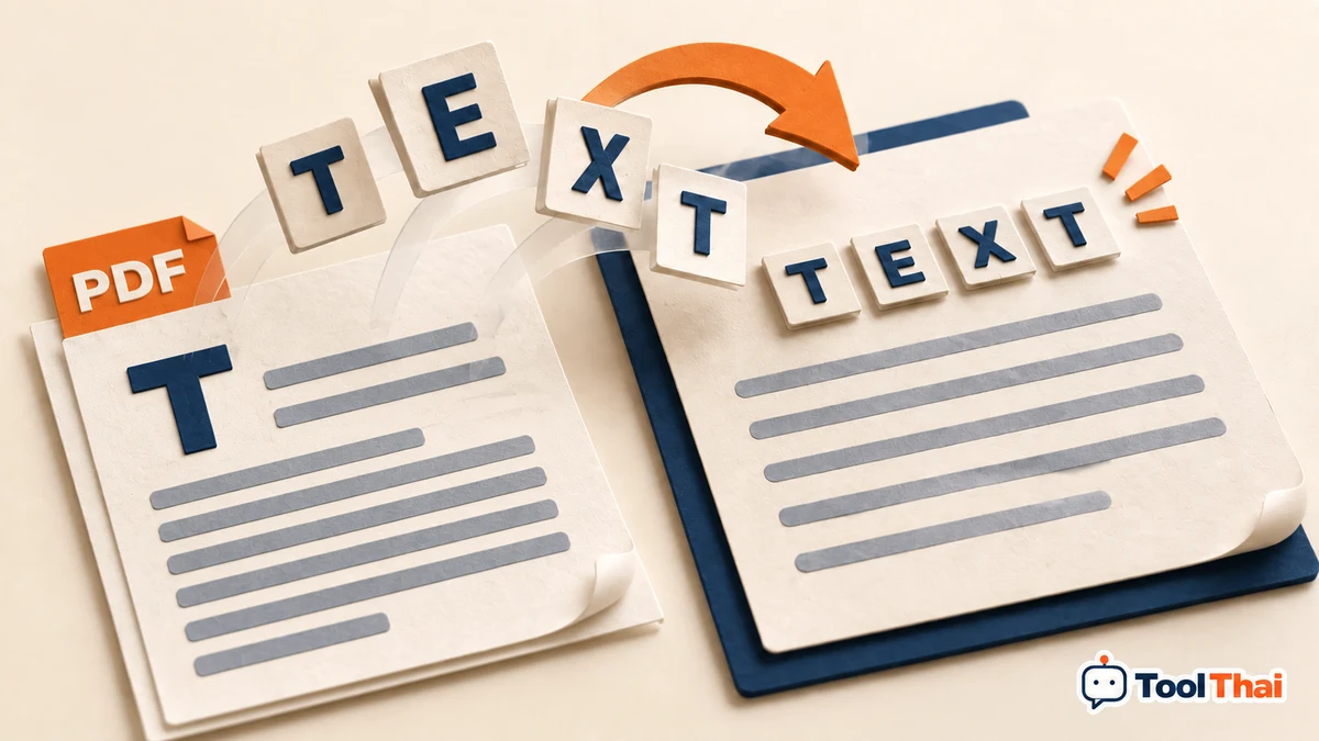 ภาพประกอบ ดึงข้อความจาก PDF เป็น TXT: เลือกข้อความได้หรือเป็นเพียงภาพถ่าย