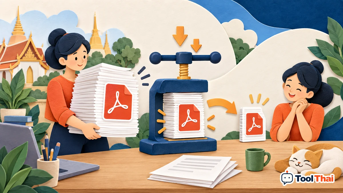 ภาพประกอบ บีบอัดไฟล์ PDF: หลักการและตัวอย่าง