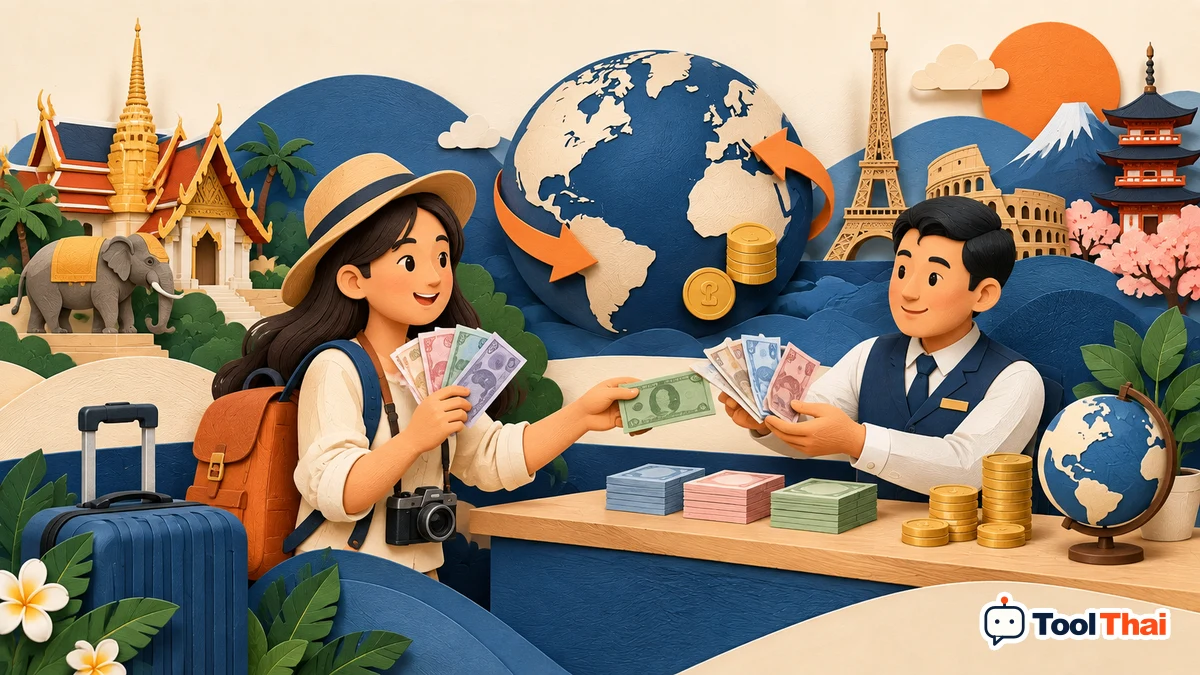 ภาพประกอบ แปลงสกุลเงิน: หลักการและตัวอย่าง