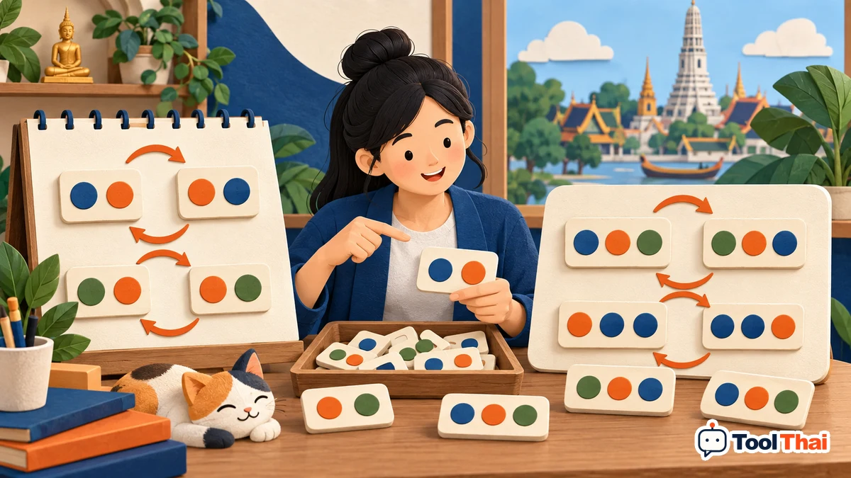 ภาพประกอบ สร้างชุดเลขกลับ 2 ตัวและ 3 ตัว: หลักการและตัวอย่าง