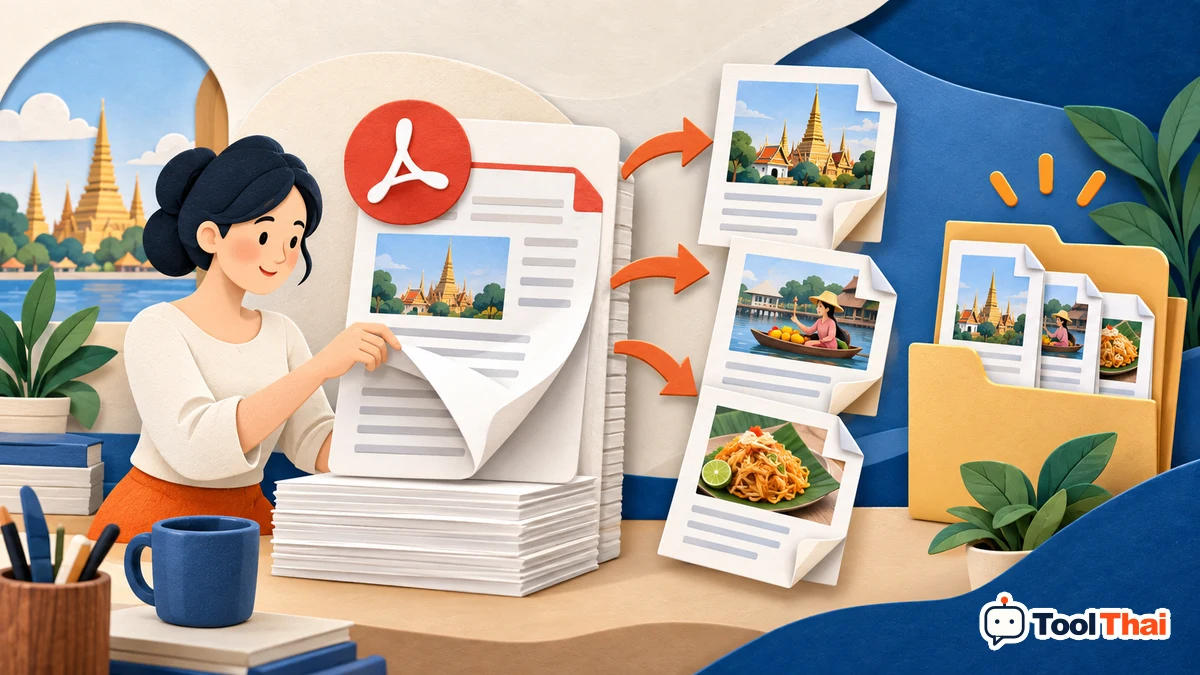 ภาพประกอบ แยกไฟล์และดึงเฉพาะหน้าจาก PDF: หลักการและตัวอย่าง