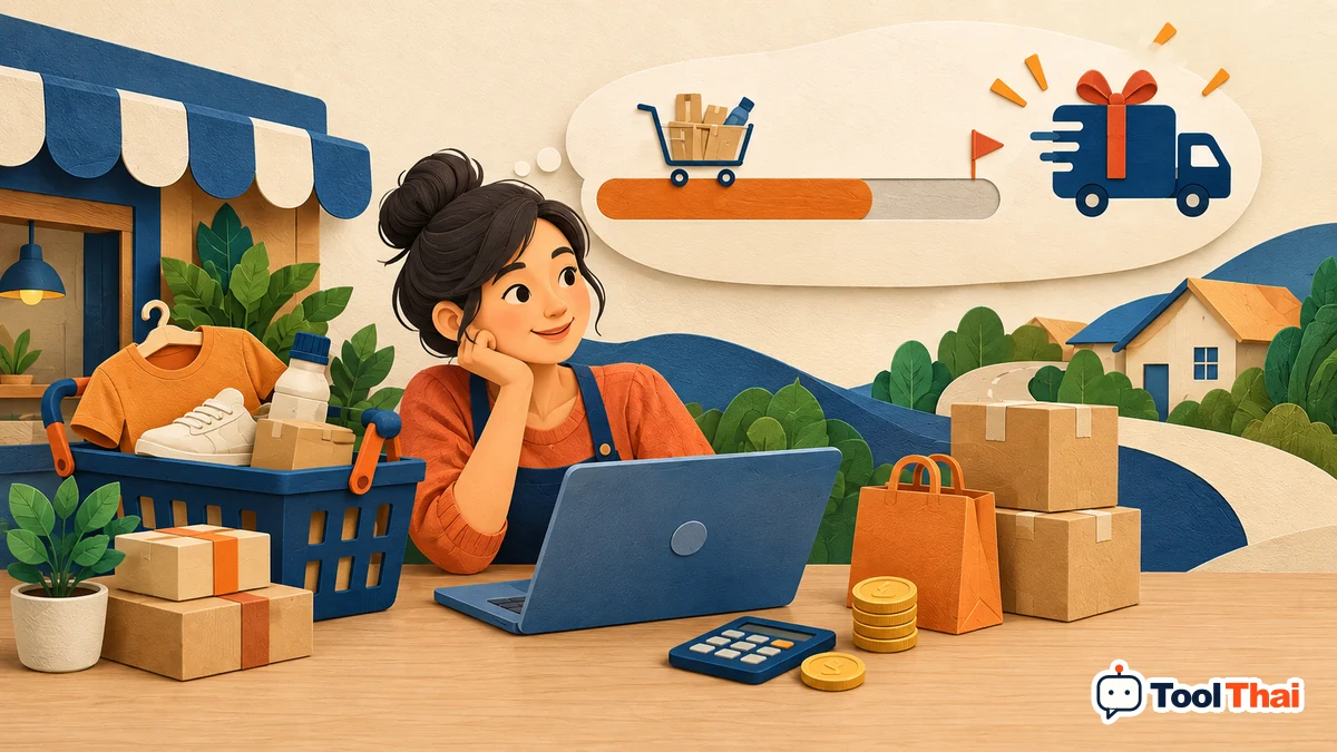 ภาพประกอบ คำนวณยอดซื้อขั้นต่ำสำหรับโปรโมชั่นส่งฟรี: หลักการและตัวอย่าง