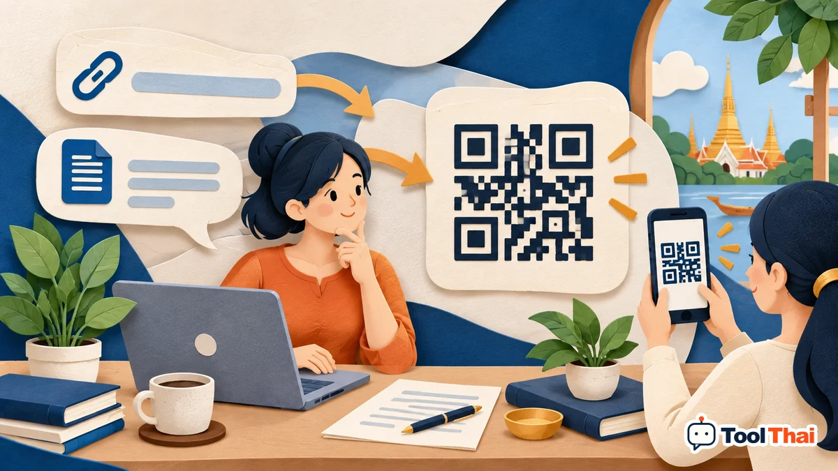 ภาพประกอบ สร้าง QR Code จาก URL และข้อความ: หลักการและตัวอย่าง