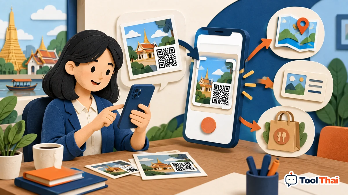 ภาพประกอบ อ่านข้อมูล QR Code จากรูปภาพ: หลักการและตัวอย่าง