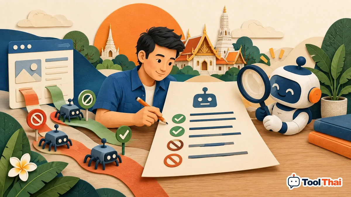 ภาพประกอบ สร้างและตรวจรูปแบบไฟล์ robots.txt: หลักการและตัวอย่าง