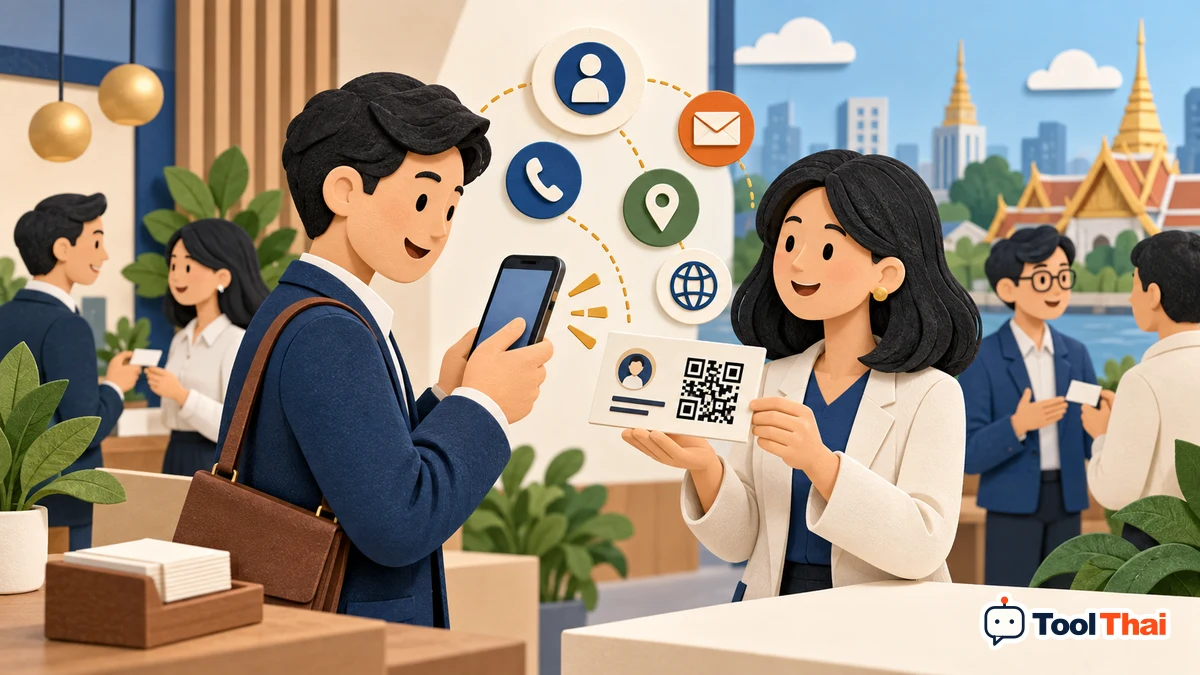 ภาพประกอบ สร้าง QR Code นามบัตร vCard: หลักการและตัวอย่าง