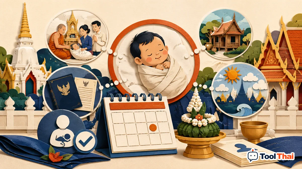 ภาพอธิบายคำศัพท์ วันเกิด สำหรับคำนวณอายุ ปี เดือน วัน