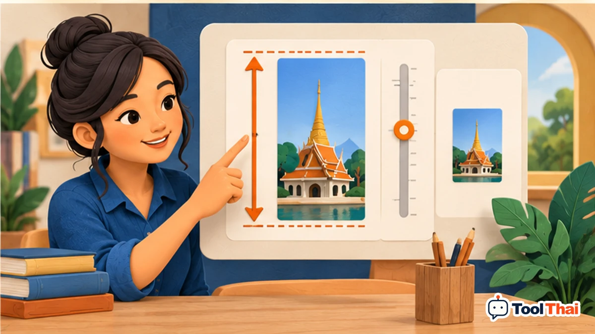 ภาพประกอบ ความสูงสูงสุด ในปรับขนาดรูปภาพหลายไฟล์พร้อมกัน