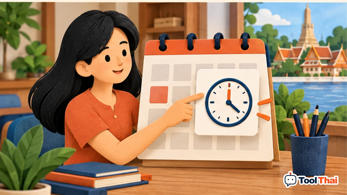 ภาพประกอบ เริ่มต้น ในสร้างไฟล์นัดหมายปฏิทิน ICS