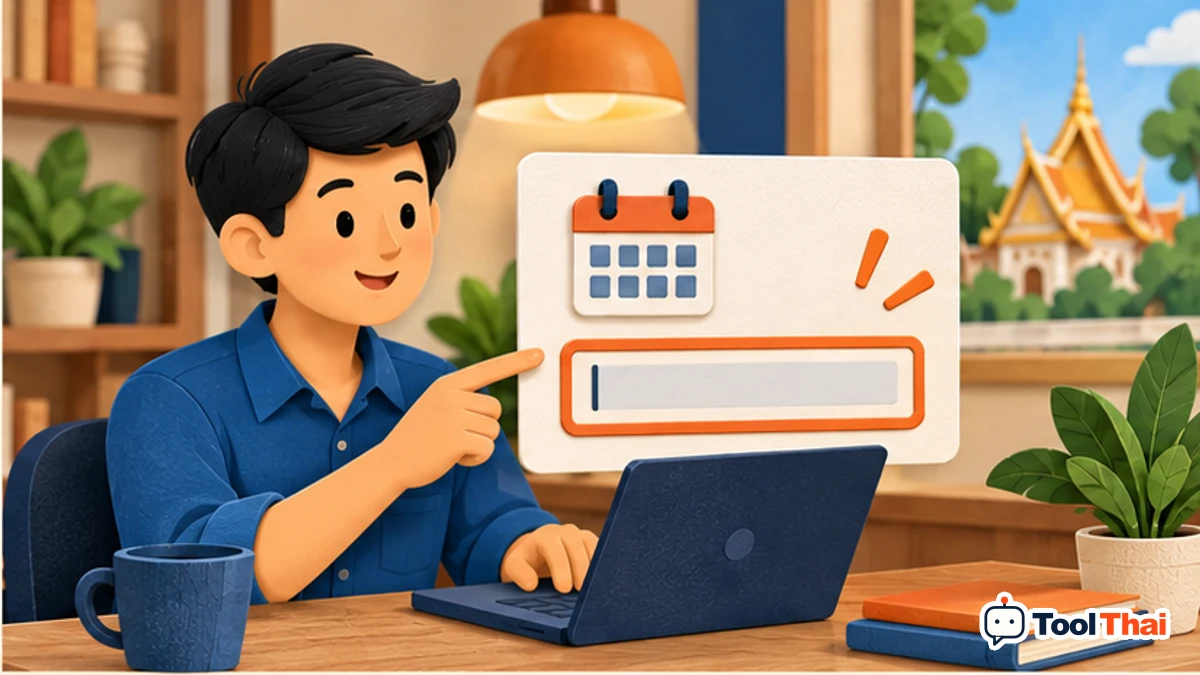 ภาพประกอบ ชื่อนัดหมาย ในสร้างไฟล์นัดหมายปฏิทิน ICS