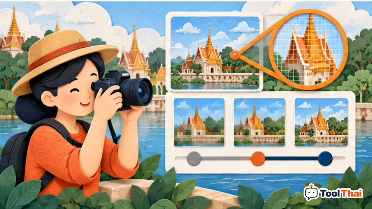 ภาพประกอบ ความละเอียดภาพต่อหน้า ในบีบอัดไฟล์ PDF