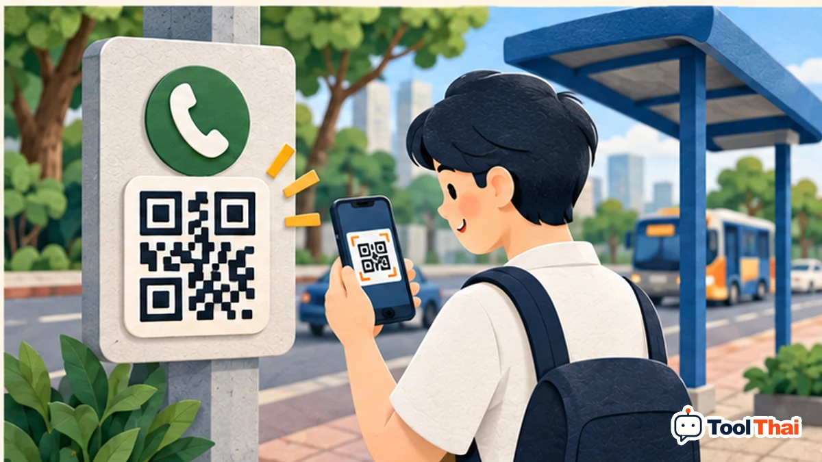 ภาพประกอบ เบอร์โทร (โทรศัพท์/SMS) ในสร้าง QR Code สำหรับอีเมล โทรศัพท์ และ SMS