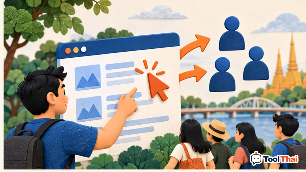 ภาพประกอบ จำนวนการเข้าชมหรือคลิก ในคำนวณ Conversion Rate และจำนวน Conversion เป้าหมาย