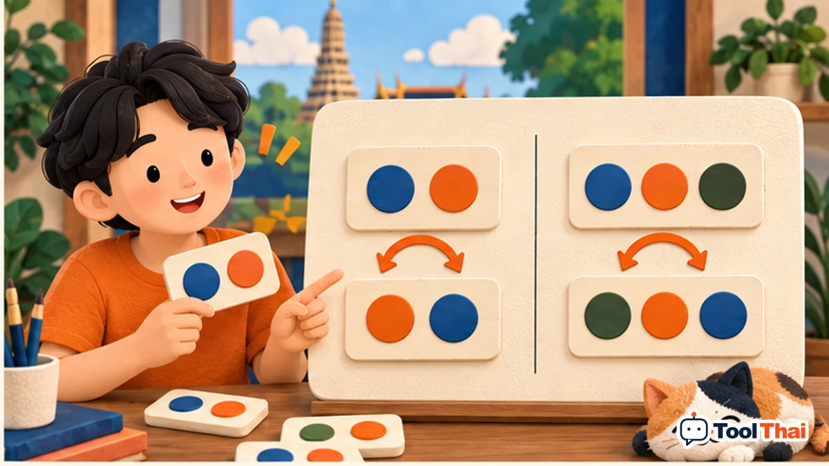 ภาพประกอบ ตัวเลข 2 หรือ 3 หลัก ในสร้างชุดเลขกลับ 2 ตัวและ 3 ตัว