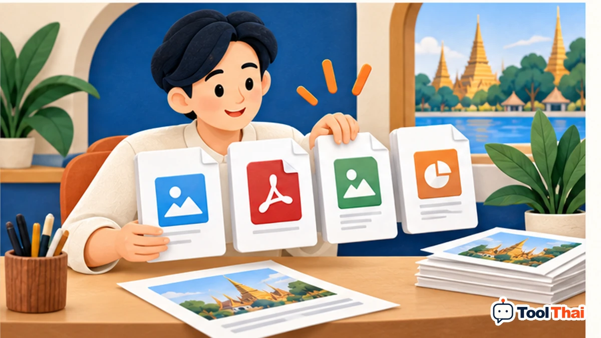ภาพประกอบ รูปแบบ ในแยกไฟล์และดึงเฉพาะหน้าจาก PDF
