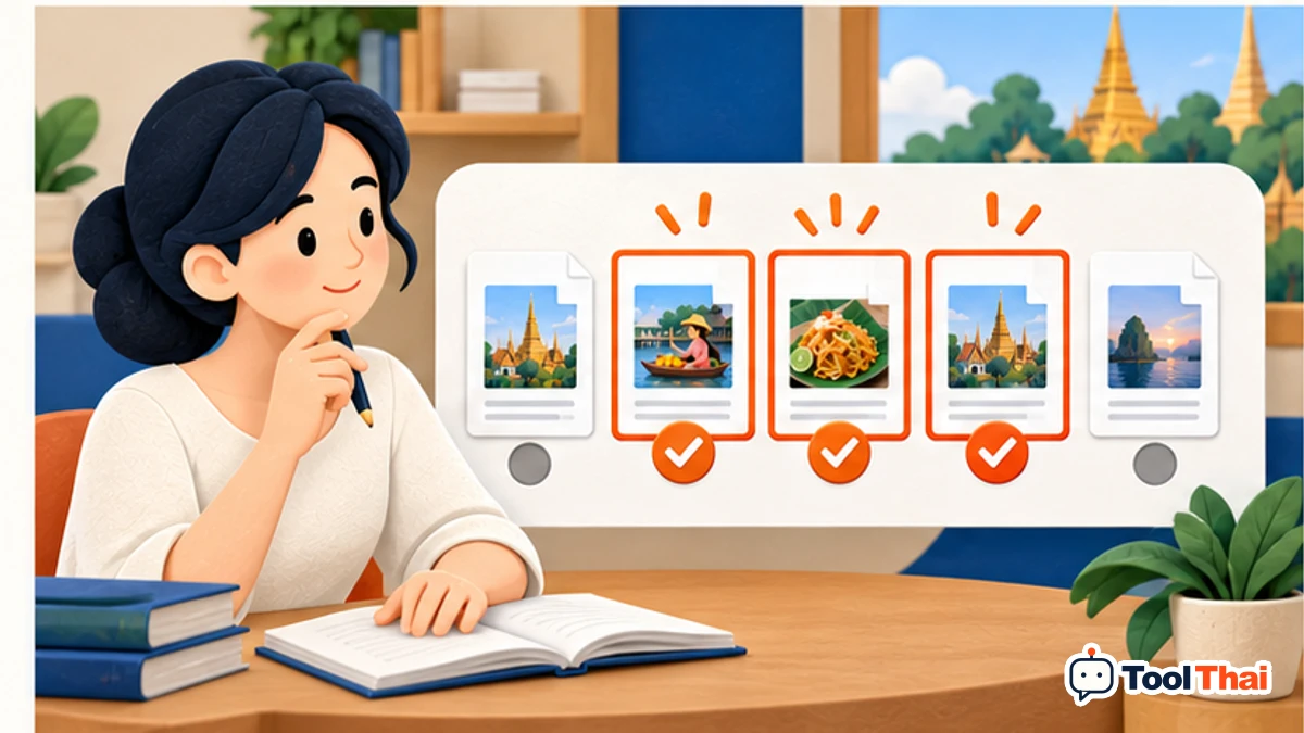 ภาพประกอบ หน้าที่ต้องการ ตามลำดับ เช่น 1,3-5 ในแยกไฟล์และดึงเฉพาะหน้าจาก PDF