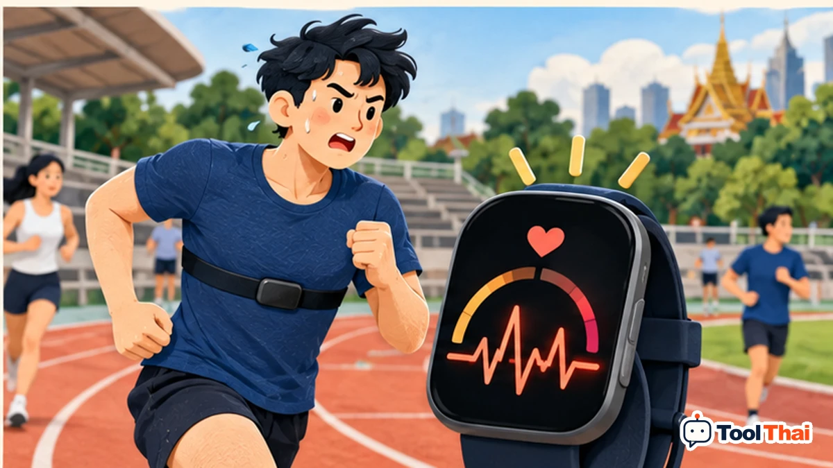 ภาพประกอบ HRmax ที่วัดได้ (โหมดค่าที่วัด) ในประเมินโซนอัตราการเต้นหัวใจสำหรับออกกำลังกาย