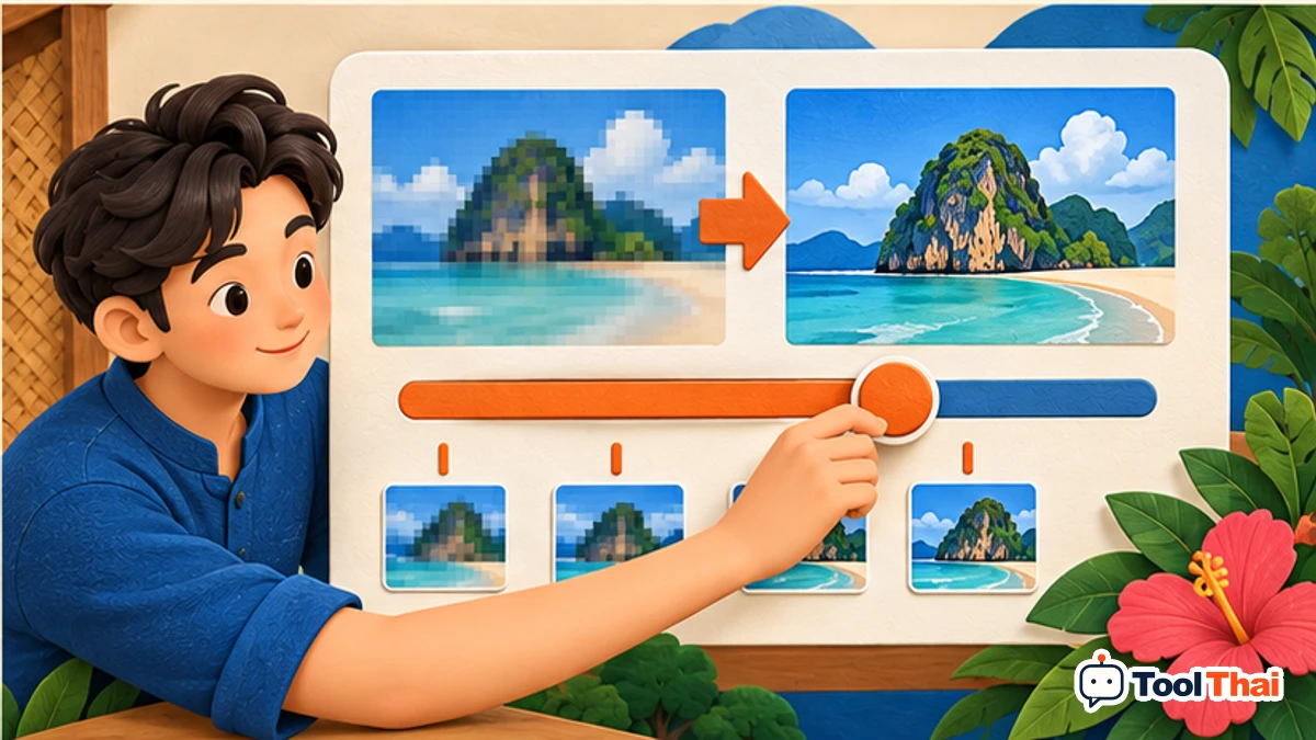 ภาพประกอบ คุณภาพ JPG/WebP ในบีบอัดรูปภาพ