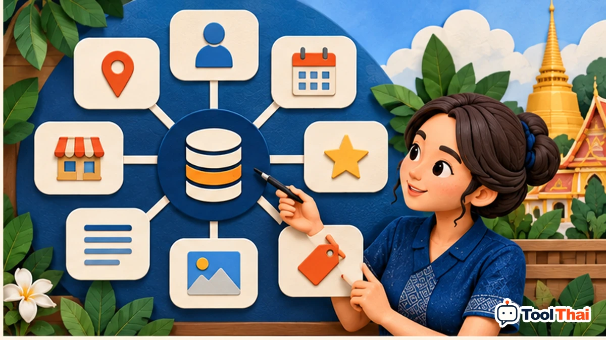 ภาพประกอบ ชนิดข้อมูล ในสร้าง Schema Markup แบบ JSON-LD จากแบบฟอร์ม