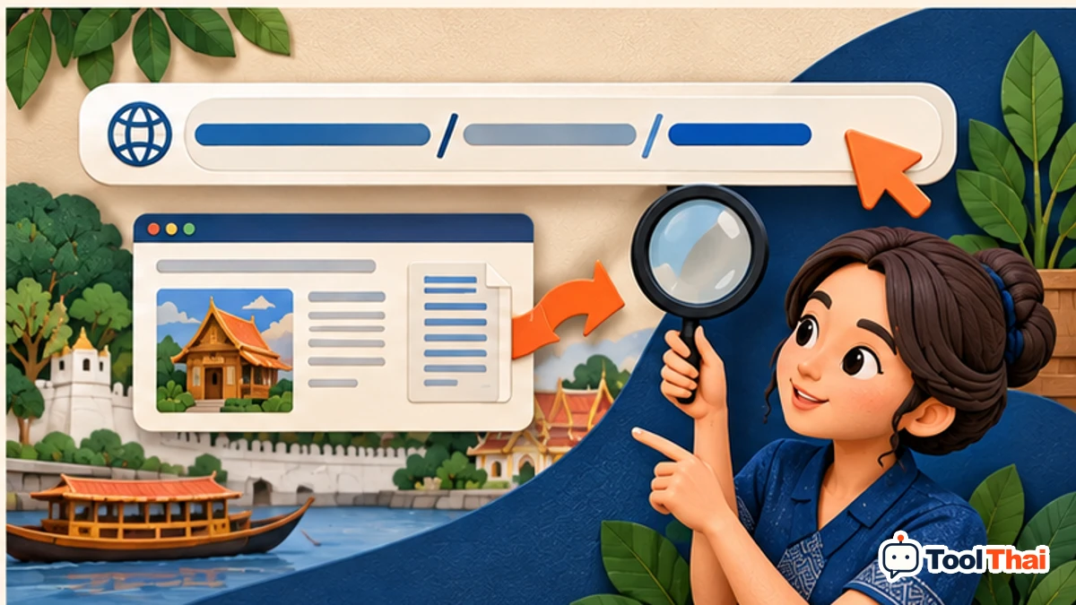 ภาพประกอบ URL หน้าที่อธิบาย ในสร้าง Schema Markup แบบ JSON-LD จากแบบฟอร์ม