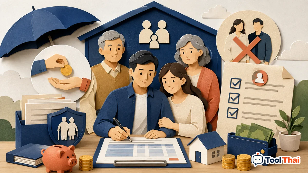 ภาพอธิบายคำศัพท์ บิดา–มารดาของคู่สมรสที่เข้าเงื่อนไข สำหรับคำนวณภาษีเงินได้บุคคลธรรมดา