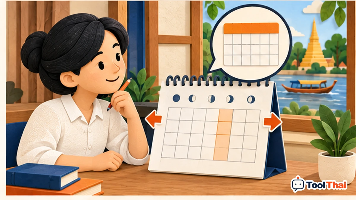 ภาพประกอบ เดือน ในสร้างปฏิทินรายเดือนพร้อมวันหยุดไทยสำหรับพิมพ์