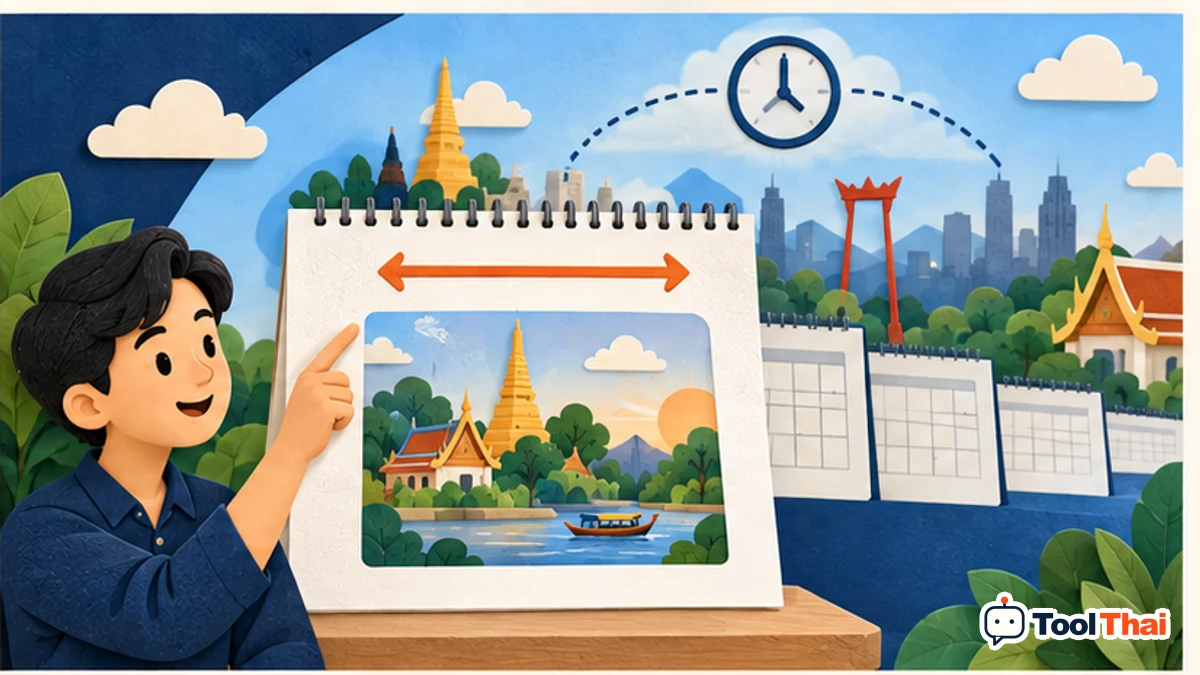 ภาพประกอบ ปี ค.ศ. ในสร้างปฏิทินรายเดือนพร้อมวันหยุดไทยสำหรับพิมพ์