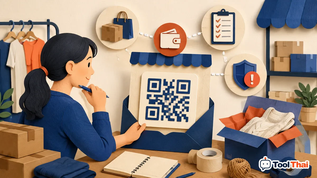 ภาพอธิบายคำศัพท์ จำนวนเงิน สำหรับสร้าง QR Code PromptPay