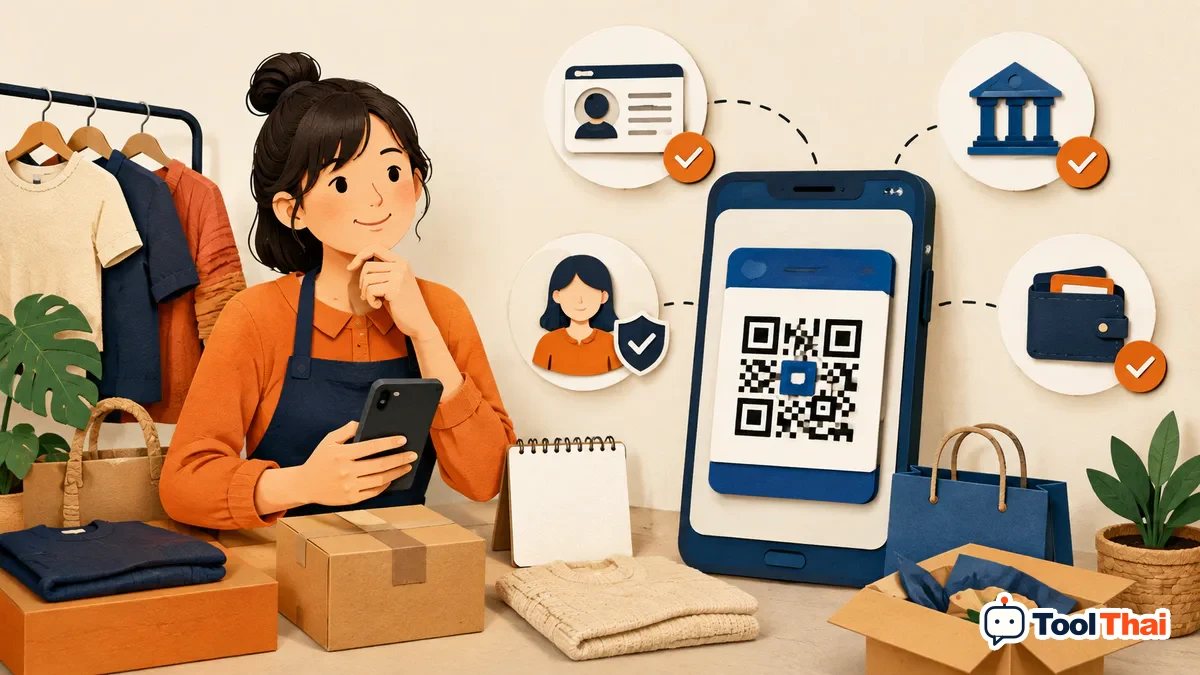 ภาพอธิบายคำศัพท์ หมายเลข PromptPay สำหรับสร้าง QR Code PromptPay