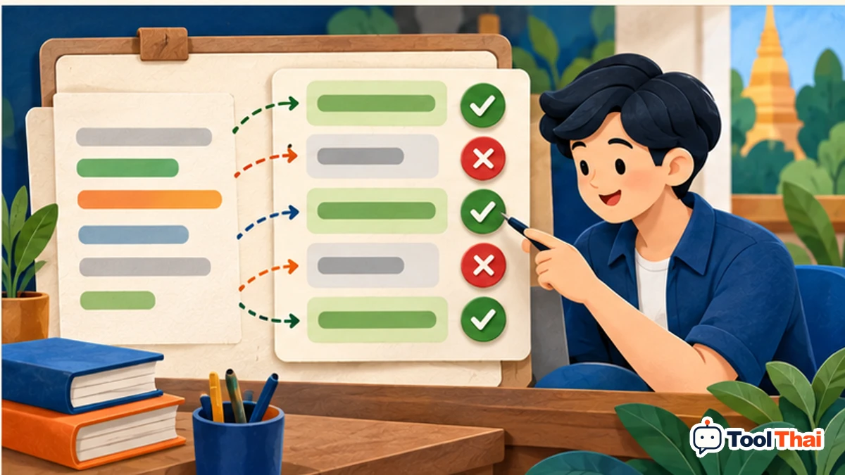 ภาพประกอบ ข้อความทดสอบ ในทดสอบ Regular Expression พร้อมแสดงข้อความที่ตรงเงื่อนไข