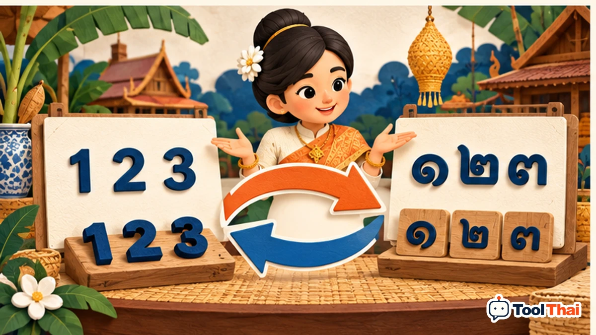 ภาพประกอบ แปลงเป็น ในแปลงเลขอารบิกเป็นเลขไทยและกลับกัน