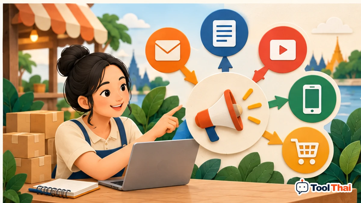 ภาพประกอบ utm_medium ช่องทาง ในสร้างลิงก์ติดตาม UTM