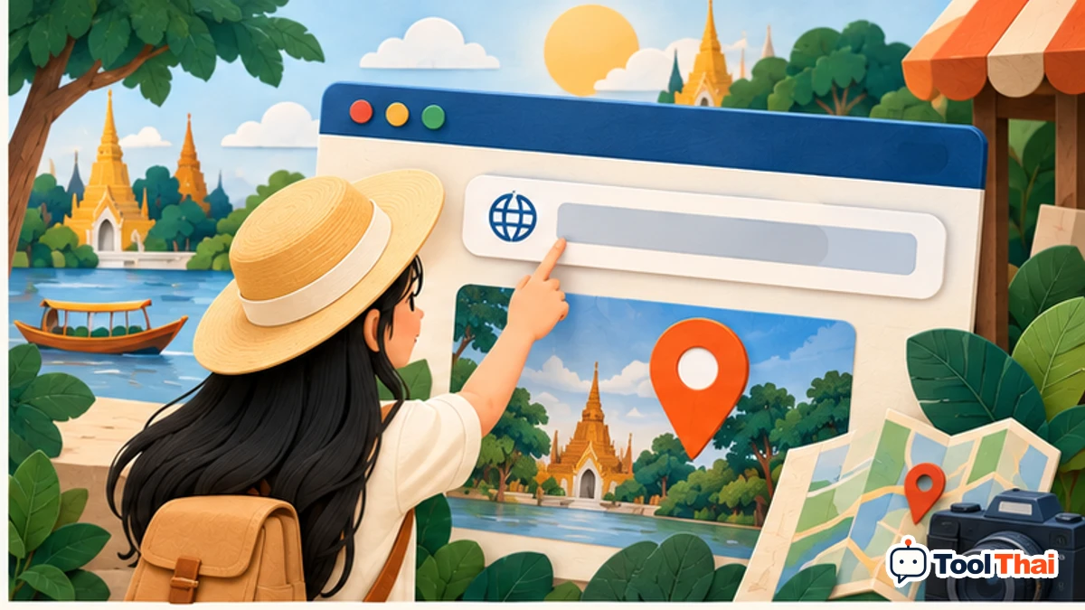 ภาพประกอบ URL ปลายทาง ในสร้างลิงก์ติดตาม UTM