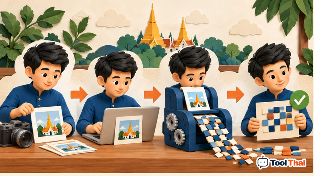ภาพประกอบ วิธีใช้เข้ารหัสและถอดรหัส Base64 ทีละขั้น