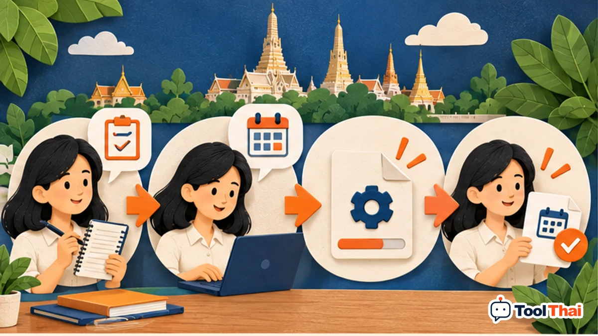 ภาพประกอบ วิธีใช้สร้างไฟล์นัดหมายปฏิทิน ICS ทีละขั้น