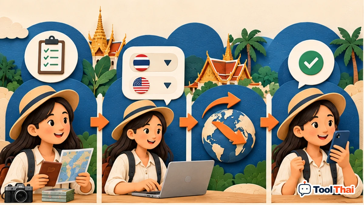 ภาพประกอบ วิธีใช้แปลงสกุลเงิน ทีละขั้น