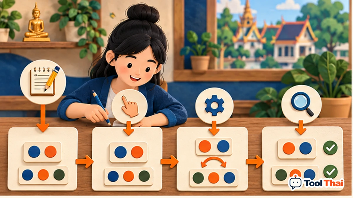 ภาพประกอบ วิธีใช้สร้างชุดเลขกลับ 2 ตัวและ 3 ตัว ทีละขั้น