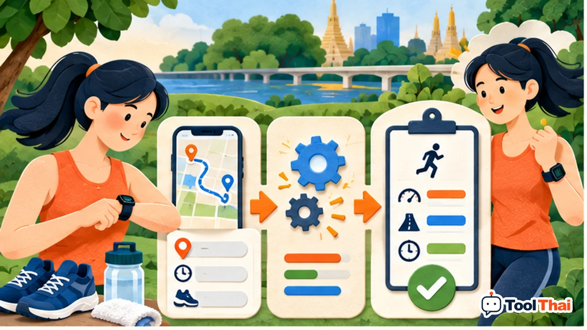 ภาพประกอบ วิธีใช้คำนวณ Pace วิ่ง ระยะทาง และเวลาที่ใช้ ทีละขั้น