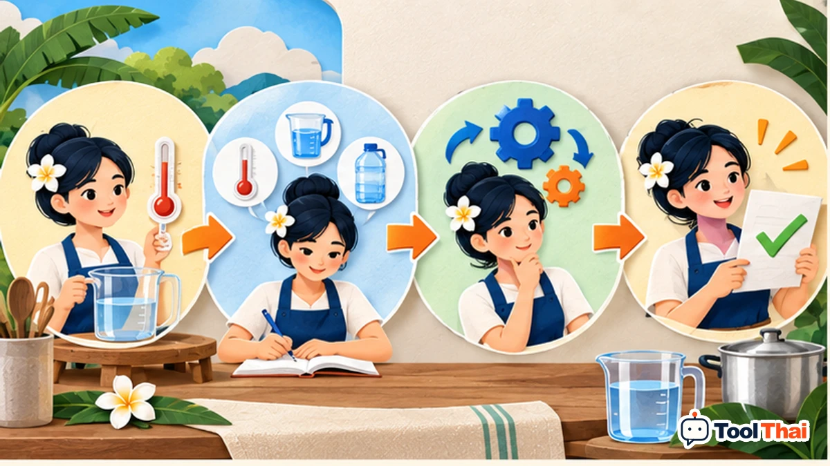 ภาพประกอบ วิธีใช้แปลงหน่วยอุณหภูมิ ปริมาตร และความจุ ทีละขั้น