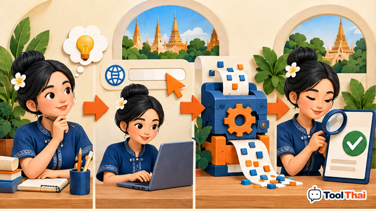ภาพประกอบ วิธีใช้เข้ารหัสและถอดรหัส URL ทีละขั้น